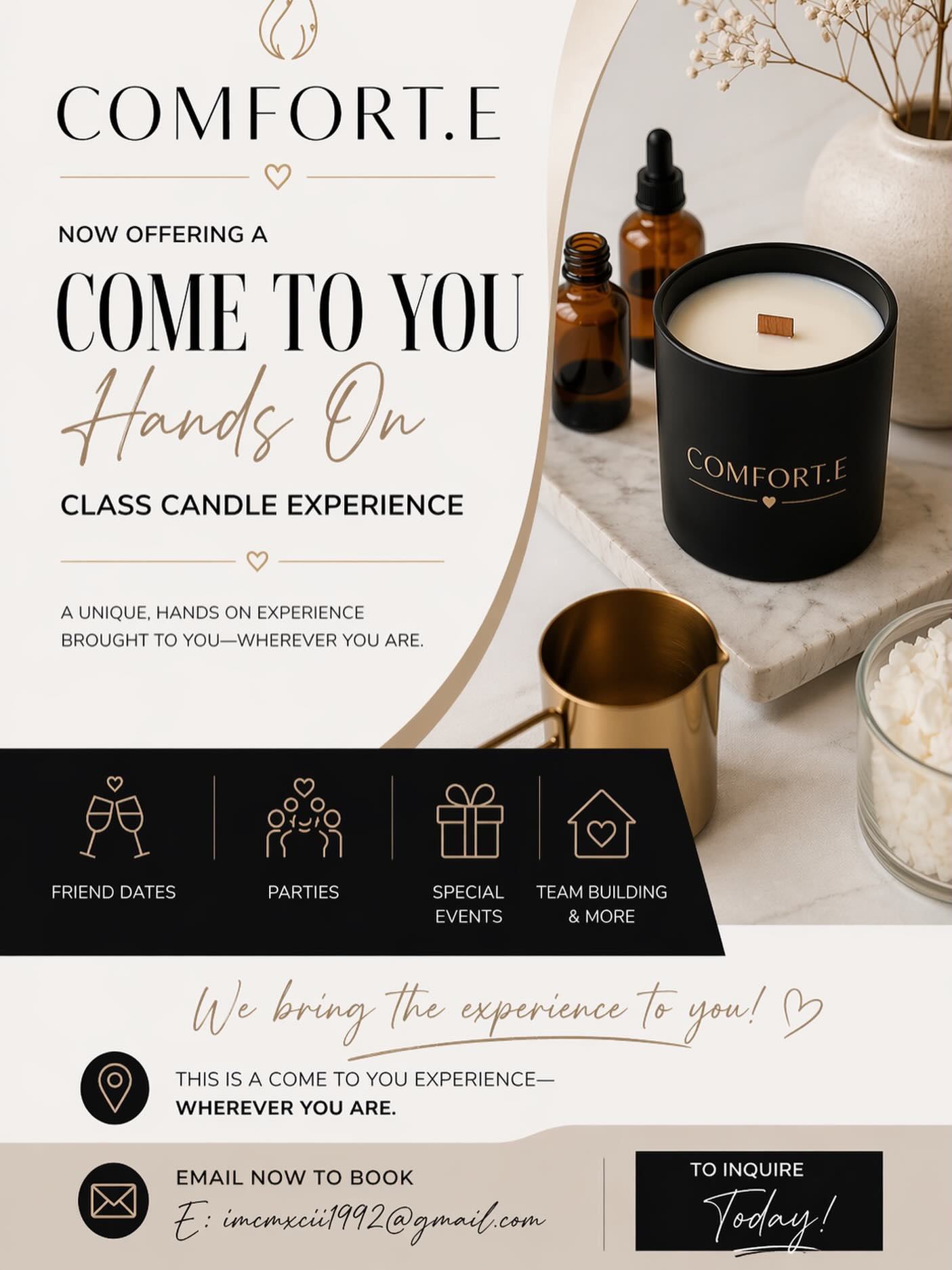 Candle pouring class